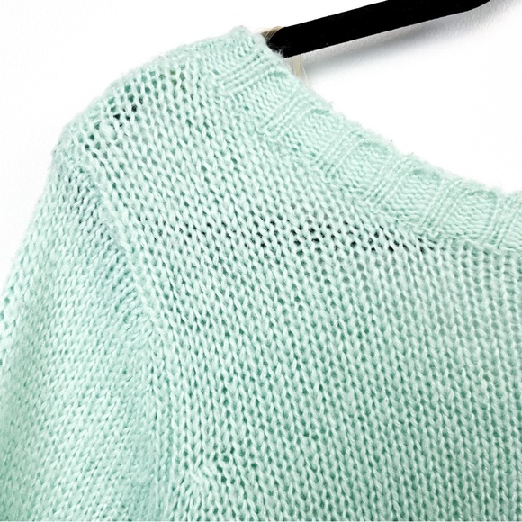 Charlotte Russe Long Sleeve Light Blue Knit Sweater - Picture 11 of 11